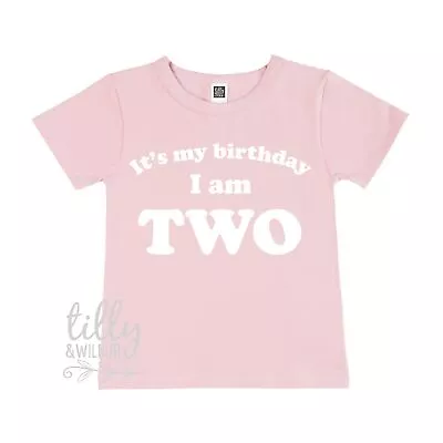 Buy It's My Birthday I Am Two T-Shirt, I Am Two Shirt, 2nd Birthday T-Shirt, Second • 15.15£