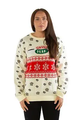 Buy Friends Central Perk Cream Knitted Christmas Jumper • 30£