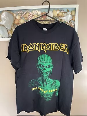 Buy Iron Maiden T-Shirt Book Of Souls 2016 XL Heavy Cotton Black Green Yellow Tshirt • 18.76£