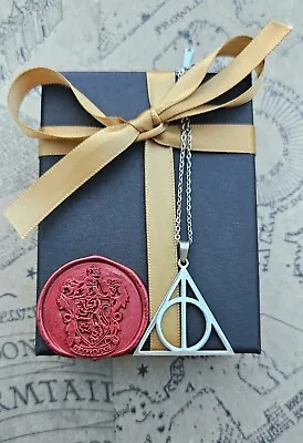 Buy Harry Potter Deathly Hallows Necklace Gryffindor Wax Seal Jewellery Gift Box  • 15.99£