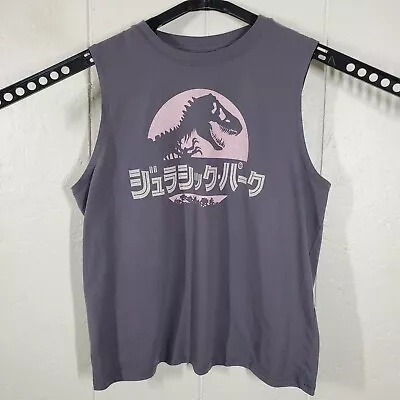 Buy Jurassic Park Tank Top Womens Extra Large Gray Crew Neck Sleeveless Japanese • 12.43£