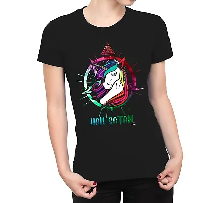 Buy 1Tee Womens Hail Satan Unicorn T-Shirt • 7.99£
