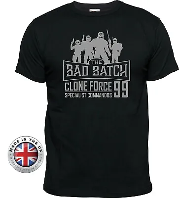 Buy Star Wars Clone Wars BAD BATCH Clone Force 99 Team Unisex+ladies Fitted Tshirt • 14.99£