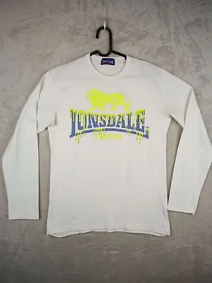 Buy Mens T-Shirt - Lonsdale - Long Sleeve - White - XL (Medium) • 4.87£