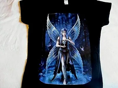 Buy Women's Gorgeous Gothic Fairy T-Shirts In Woods With Magic Chalice Black Night • 17.99£