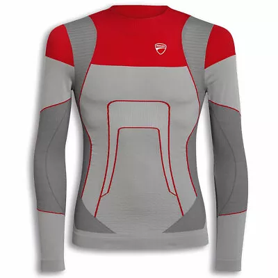 Buy Ducati Cool Down 2Mens Long Sleeve Technical T-Shirt Drudi Performance Red/Grey • 36.24£