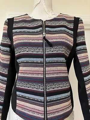 Buy H&M Multicoloured Cropped Jacket-14 - NEW-Aztec/Tribal?Print,Black/Pink/Blue Etc • 7.99£