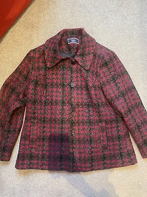 Buy Isle Women’s Jacket Size 18. Red. Checked Pattern. Overcoat. Smart. • 4£