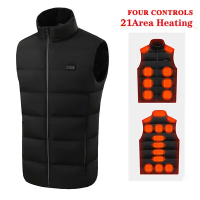 Buy Men Electric Heated Vest Usb Jacket Winter Body Warmer Windproof Gilet Coat Tops • 25.64£
