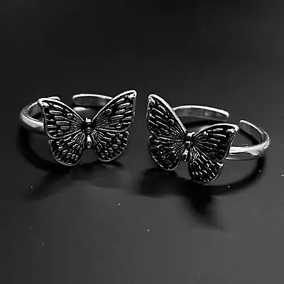 Buy Goth Jewellery Sterling Silver Vintage Butterfly Ring Gothic Rings • 28.99£