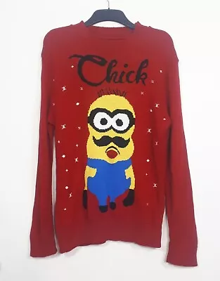Buy Minion Despicable Me Movie Film Christmas Novelty Thick Knit Jumper Large  • 19.99£