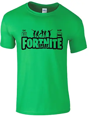 Buy EAT SLEEP FORTNITE REPEAT Gaming T Shirt. Boys Kids Children Adult Gamer Tee • 5.99£