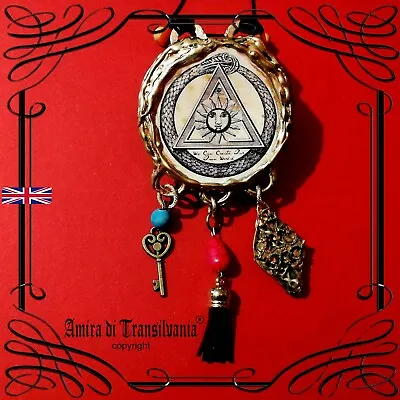 Buy Talisman Protection Evil Eye Pendant Necklace Charm Jewelry Alchemy Ouroboros • 133£