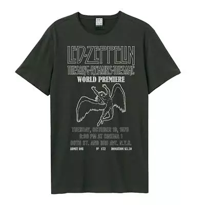 Buy Amplified Led Zeppelin The Song Remains Unisex Charcoal T-Shirt • 18.36£
