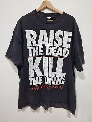 Buy Aborted Raise The Dead Kill The Living WORSHIP DEATH Shirt Washed Black Mens 2XL • 37.60£