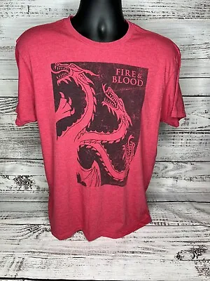 Buy Game Of Thrones Red Dragon Fire And Blood Large T-Shirt • 18.90£
