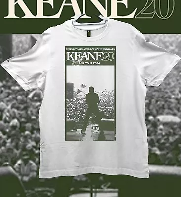 Buy Keane UK Tour 2024 Tshirts In Two Colours. White And Green. Sublimation Print • 18£