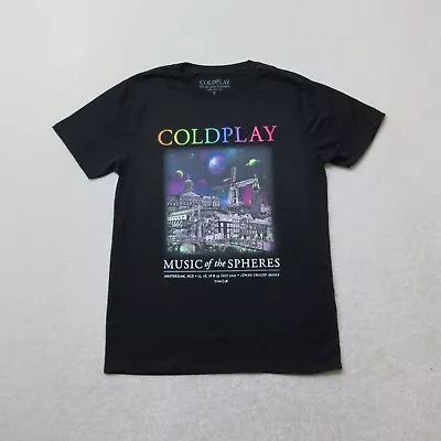 Buy Coldplay Tour T-Shirt Adults Small Black Music Of The Spheres 2023 Band Tee NWOT • 14.99£