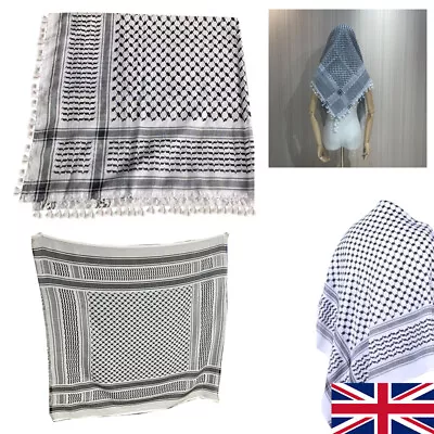 Buy Shemagh Keffiyeh Scarf Arab Palestine Mens Women Palestinian Head Neck Wrap UK • 10.44£