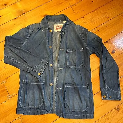Buy Levi's Denim Chore Jacket Mens M Medium Raw Blue Grey • 30£
