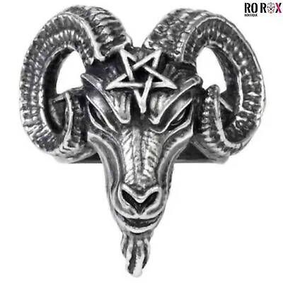 Buy Alchemy England Baphomet Ring Sabbatic Goat Occult Medieval Gothic Ram Jewellery • 24£