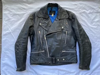Buy Vintage KETT Black Biker Leather Jacket Motorcycle Punk Rock Indie 40-42 M? Belt • 125£