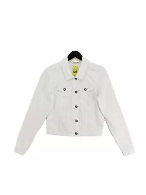 Buy Noisy May Women's Jacket S White Cotton With Elastane, Polyester Bomber Jacket • 8£