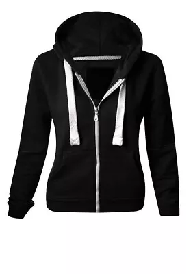 Buy Girls Boys Unisex Plain Colour Zip Up Hoodie Hooded Sweatshirt Kids Zipper Hood • 8.99£