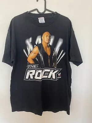 Buy Vintage 2004 Wwf Wwe The Rock - The Great One Wrestling T-shirt Black L Aaa • 89.99£