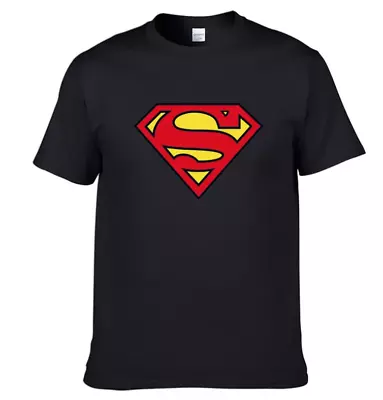 Buy Superman T-shirt Logo Classic Official Movie DC Comics Justice League Blue Mens • 9.25£