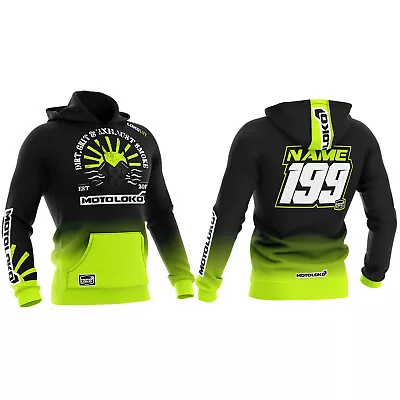 Buy Bright Yellow Loko Life Sublimated Hoodie (Kids) Motocross Motorsport Race Na... • 54.99£