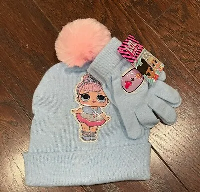 Buy LOL Dolls Girls Knit Beanie Hat & Gloves Set- One Size- NEW • 11.10£