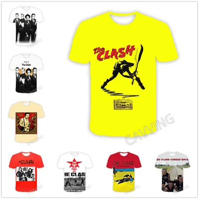 Buy The Clash 3D Printed Unisex Casual T-Shirt Women Men Kids Short Sleeve Tops • 14.99£