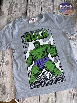 Buy Boys Incredible Hulk T-shirt By Primark Age 6-7 Years • 1.50£