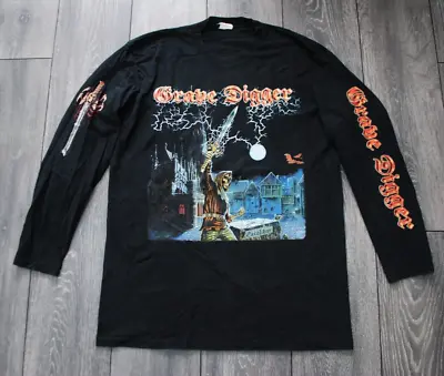 Buy 1999 Grave Digger Heavy Metal Excalibur Long-sleeve Graphic T-shirt Vintage L • 96.06£