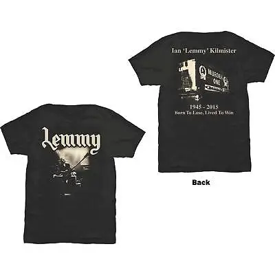 Buy LEMMY/MOTORHEAD  - Official  Unisex T- Shirt - Lived To Win - Black  Cotton • 18.99£