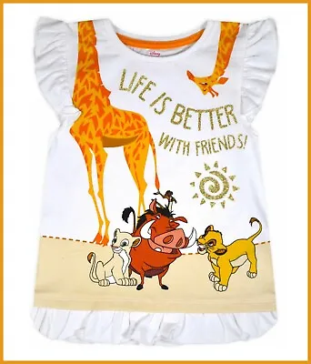 Buy Girls Disney The Lion King T-Shirt Nala Simba Character White Top 3-4 Years NEW • 8.99£