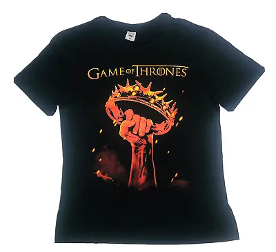 Buy Game Of Thrones Fist Crown Graphic Black T-Shirt Size Medium HBO Official Merch • 12.08£