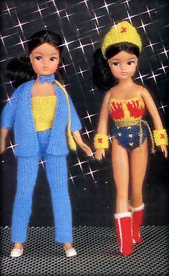 Buy Knitting Pattern Teenage Dolls Sindy Barbie Clothes Wonder Woman Disco Set 11  • 2.15£