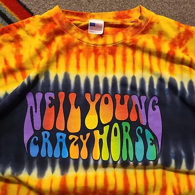 Buy Neil Young T Shirt Adult 2X-Large Crazy Horse 2003 Greendale Tie Dye  • 66.31£