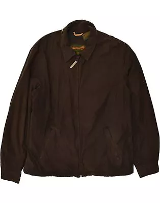 Buy TIMBERLAND Mens Bomber Jacket UK 44 2XL Brown Cotton AG15 • 39.95£