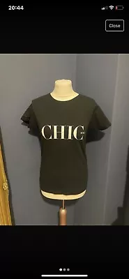 Buy Chic NYC Black T-shirt Size 8 • 3£