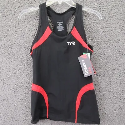 Buy TYR Women's Carbon Tank Top Black Red Lite M Nylon Blend Triathlon CrossFit NEW! • 28.34£