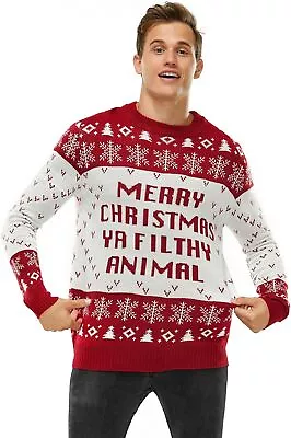 Buy Unisex Men‘s Ugly Christmas Sweater Women`s Novelty Home Alone Pullover For...  • 61.56£