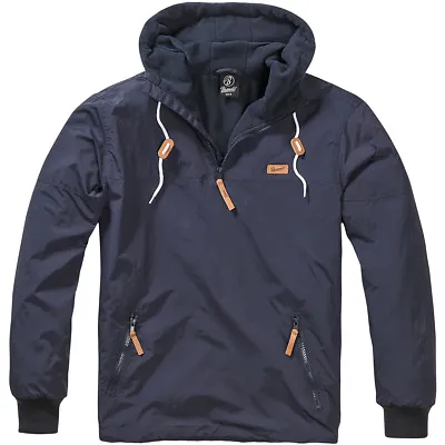 Buy Brandit Luke Windbreaker Warm Soft Shell Hooded Sailing Windproof Jacket Navy • 62.95£