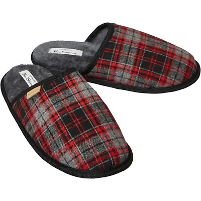 Buy Ben Sherman Mens Taj Mule Slippers - Grey/Red - UK Size 9-10 - Brand New • 14.99£