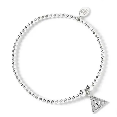 Buy Harry Potter Sterling Silver Crystal Bracelet Deathly Hallows Official Merch • 67.57£