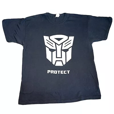 Buy Transformers The Game Black Graphic Print Screen Stars FOTL T-Shirt Size Large • 6.99£