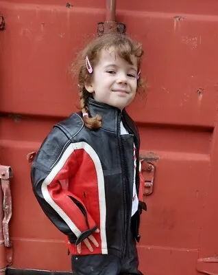 Buy Baby Biker Kids Childrens Motorcycle Childs Race Leather Jacket Red • 39.99£