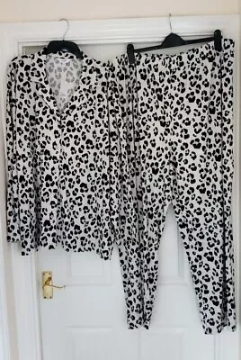 Buy BNWT Pretty Secrets Ladies Grey Leopard Print Pyjamas. Size 28 / 30.  • 20£
